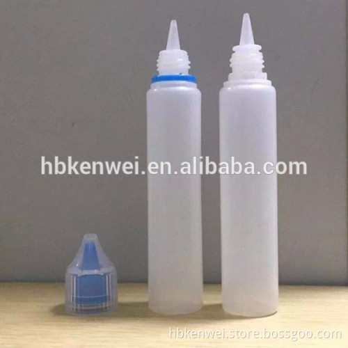 hot selling clear 30ml Unicorn Long Pen Empty eJuice eLiquid Vape drip Bottle